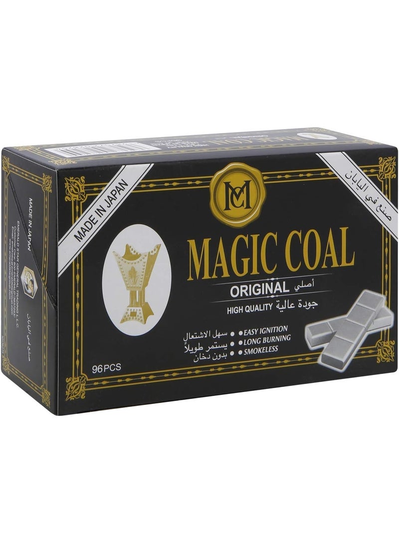 Magic Coal For incense Burner Bakhoor Charcoal - Easy Ignition - (96 Pcs) Silver - Image 4